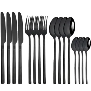 16 Piece Stainless Steel Cutlery Set For Dinnerware And Kitchen Use