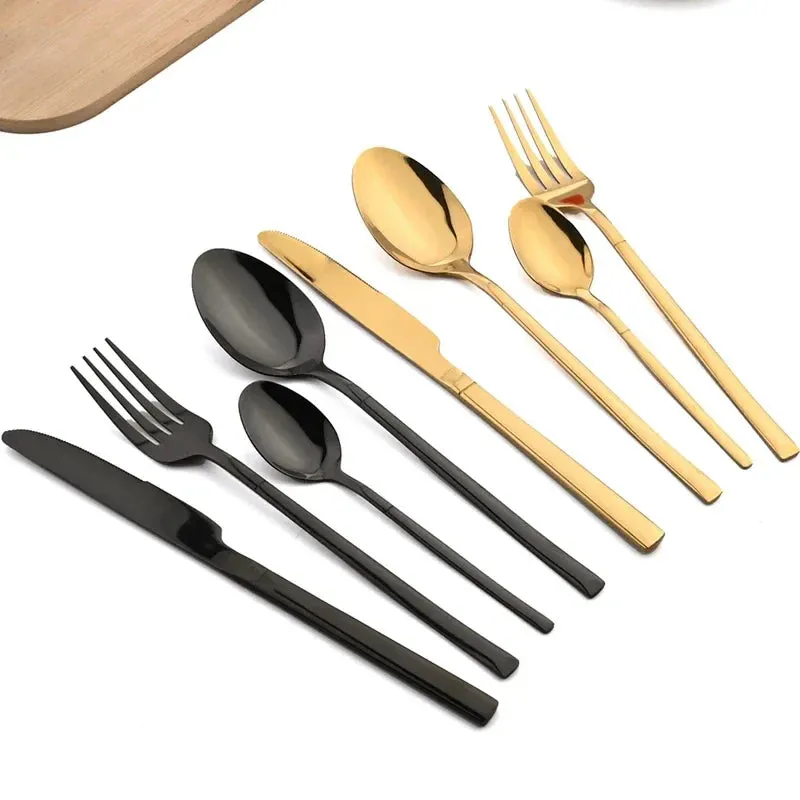 16 Piece Stainless Steel Cutlery Set For Dinnerware And Kitchen Use
