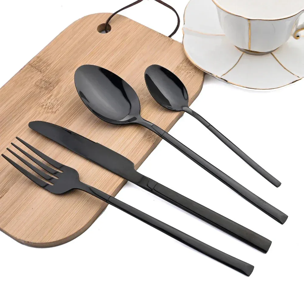 16 Piece Stainless Steel Cutlery Set For Dinnerware And Kitchen Use