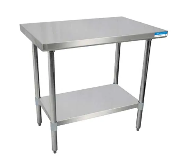 24" X 24" Stainless Steel Top Work Table w/ Stainless  Steel Legs and Shelf