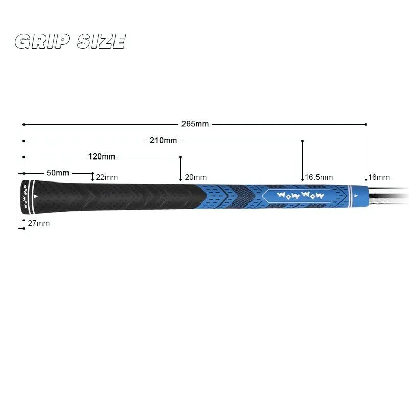 Anti-slip Golf Club Pole Cover - Protective Rubber Grip Gray