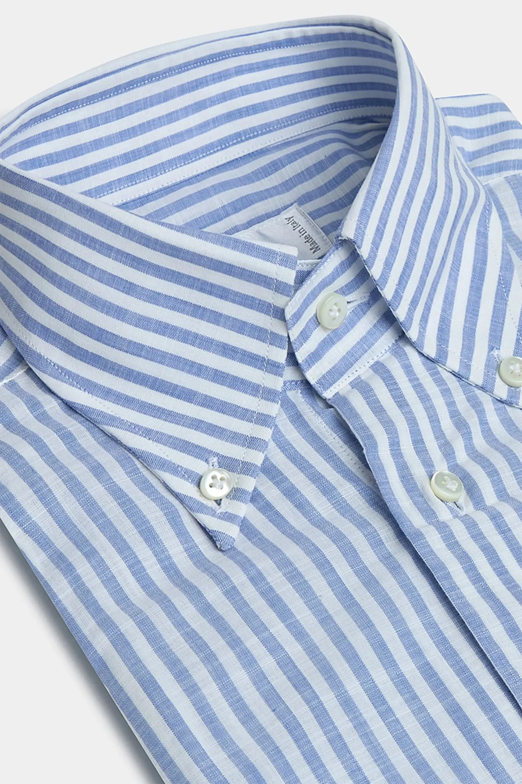 Button down light blue striped shirt Sartoriale collection- Made In Italy
