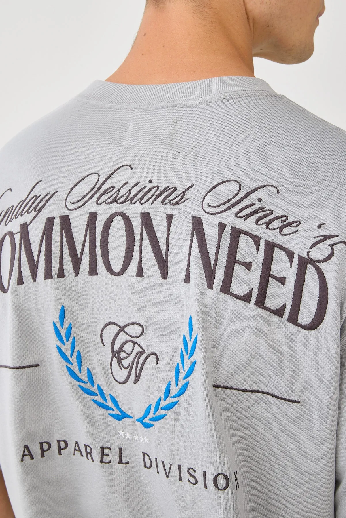 Common Need Invincible Heavyweight Boxy Tee Ice Grey