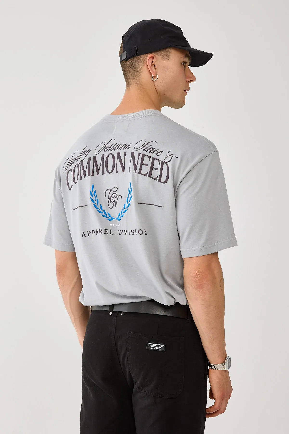 Common Need Invincible Heavyweight Boxy Tee Ice Grey