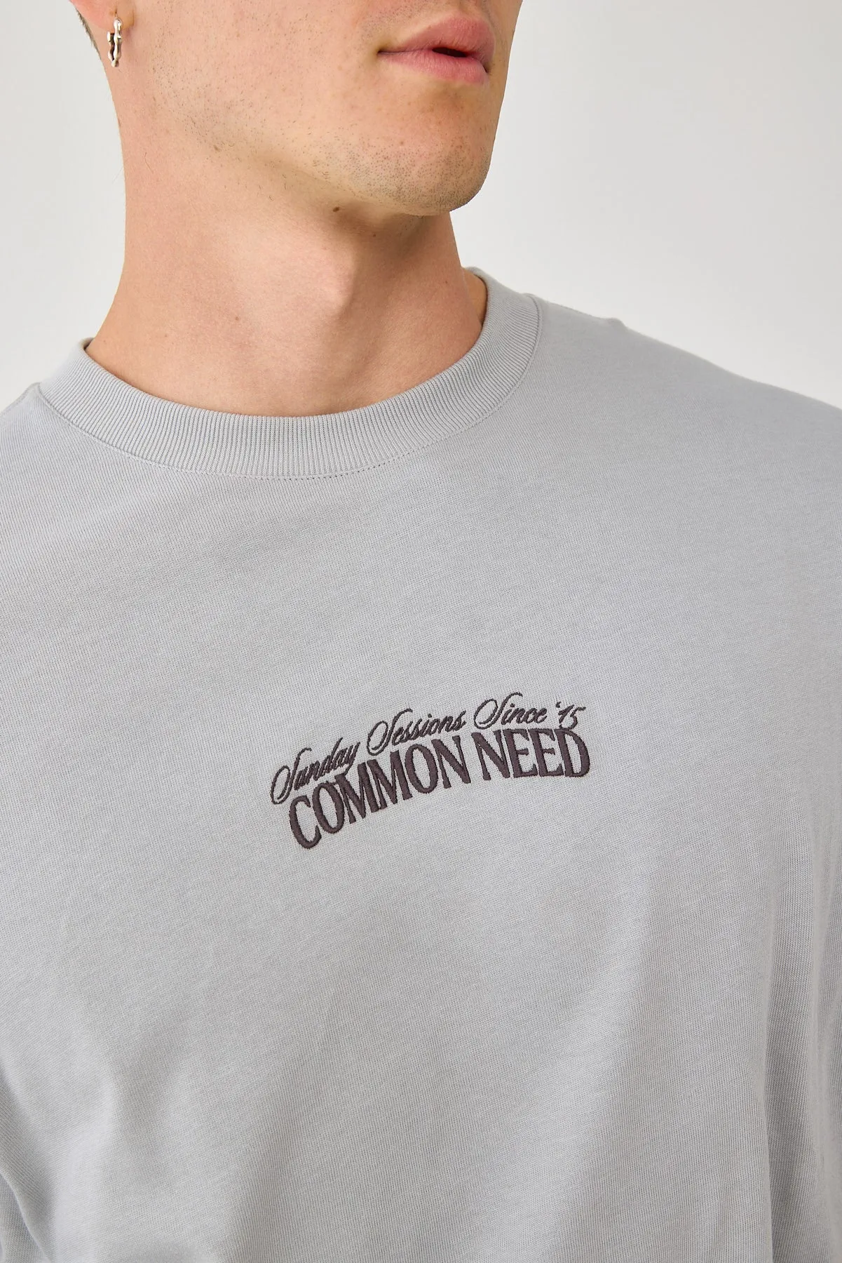 Common Need Invincible Heavyweight Boxy Tee Ice Grey