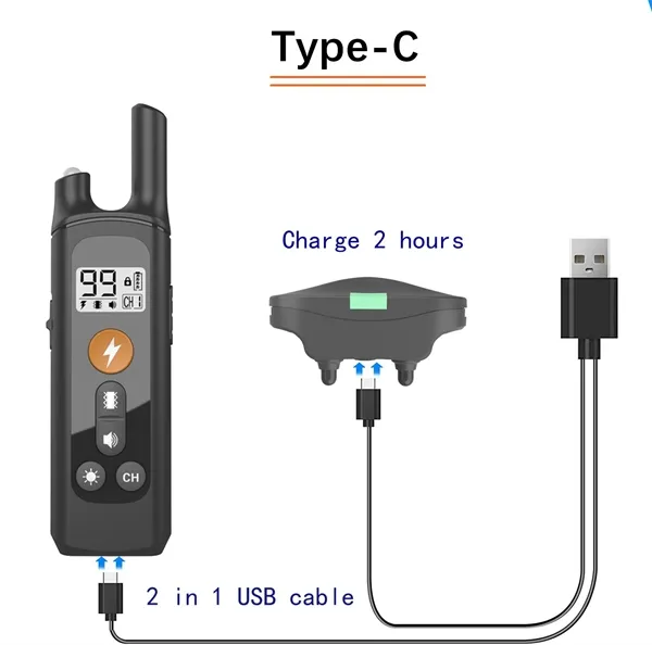 Dog Electric Rechargeable Waterproof 800m Remote Training Collar
