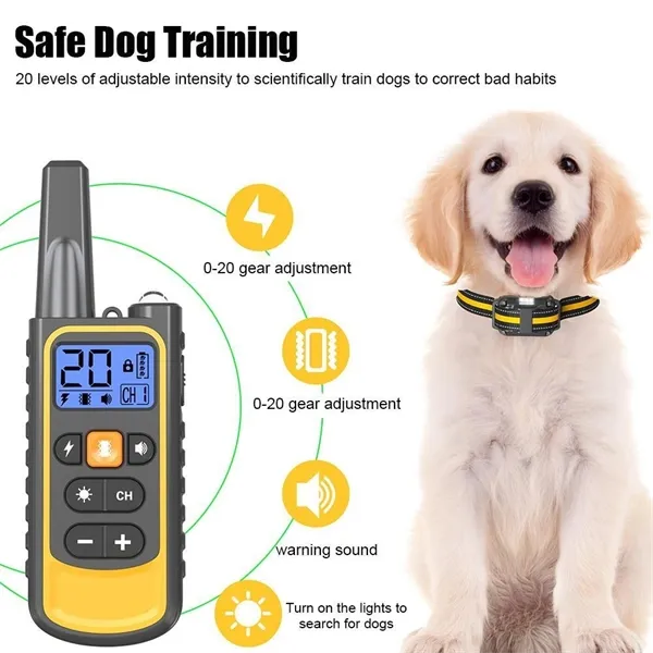 Dog Training Collar  3000FT Remote Rechargeable Shock Collar for Pets