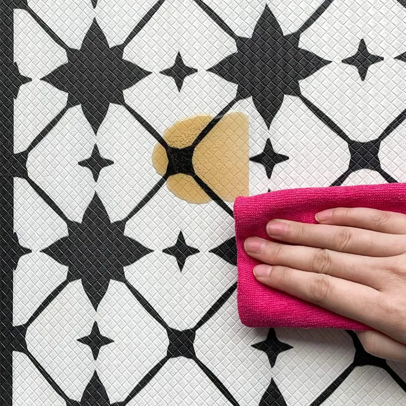 Easy-to-clean Non-skid Natural Rubber Kitchen Rug Anti-slip Washable Floor Mat
