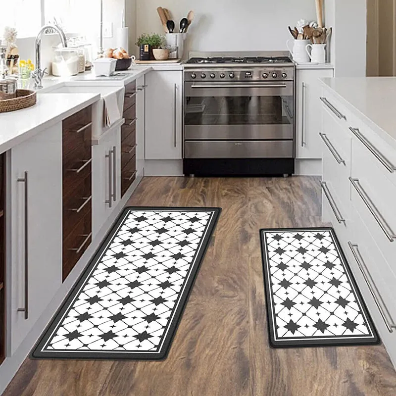 Easy-to-clean Non-skid Natural Rubber Kitchen Rug Anti-slip Washable Floor Mat