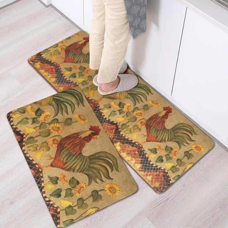 Easy-to-clean Non-skid Natural Rubber Kitchen Rug Anti-slip Washable Floor Mat