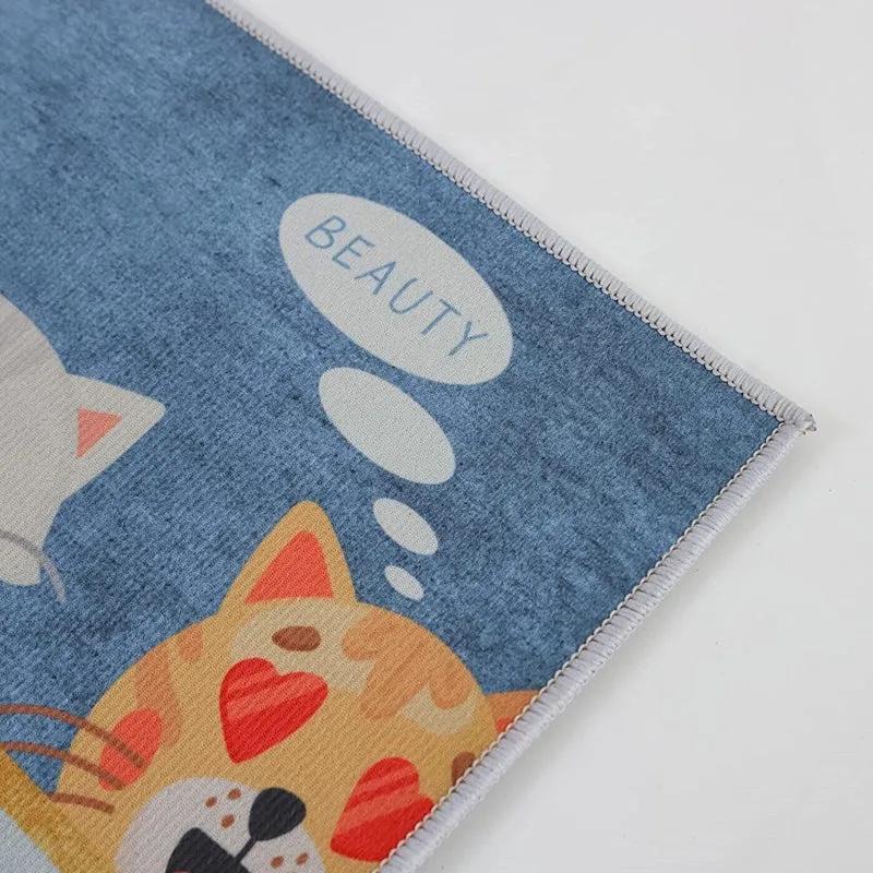Easy-to-clean Non-skid Natural Rubber Kitchen Rug Anti-slip Washable Floor Mat