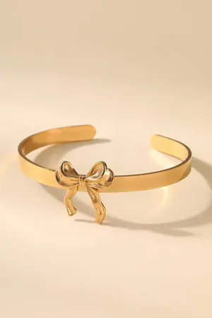 Gold Bow Cuff Bracelet