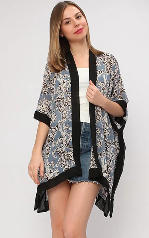 KP9301 Floral Printed Kimono