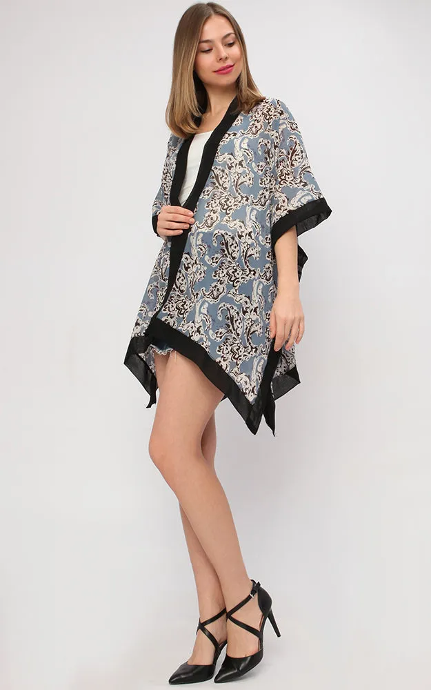 KP9301 Floral Printed Kimono