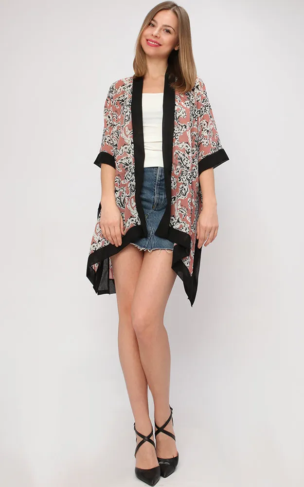 KP9301 Floral Printed Kimono