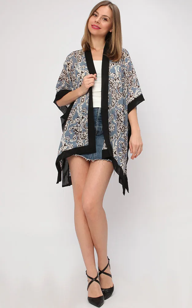 KP9301 Floral Printed Kimono
