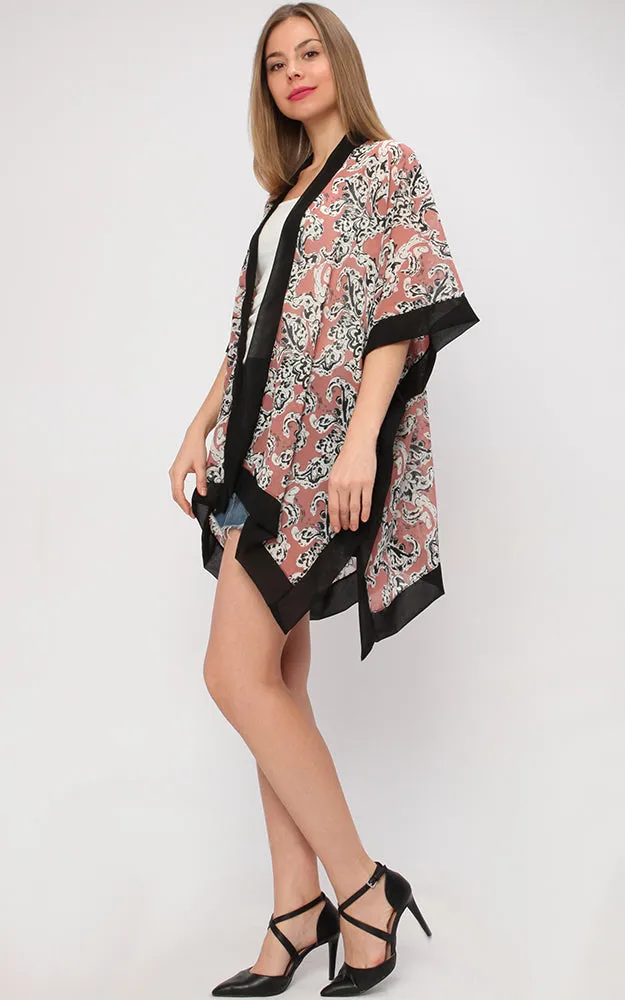 KP9301 Floral Printed Kimono