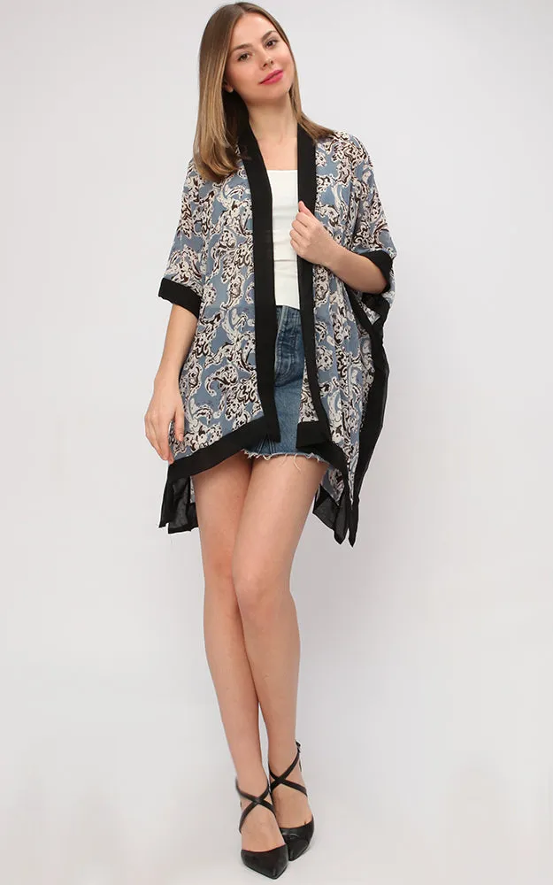 KP9301 Floral Printed Kimono