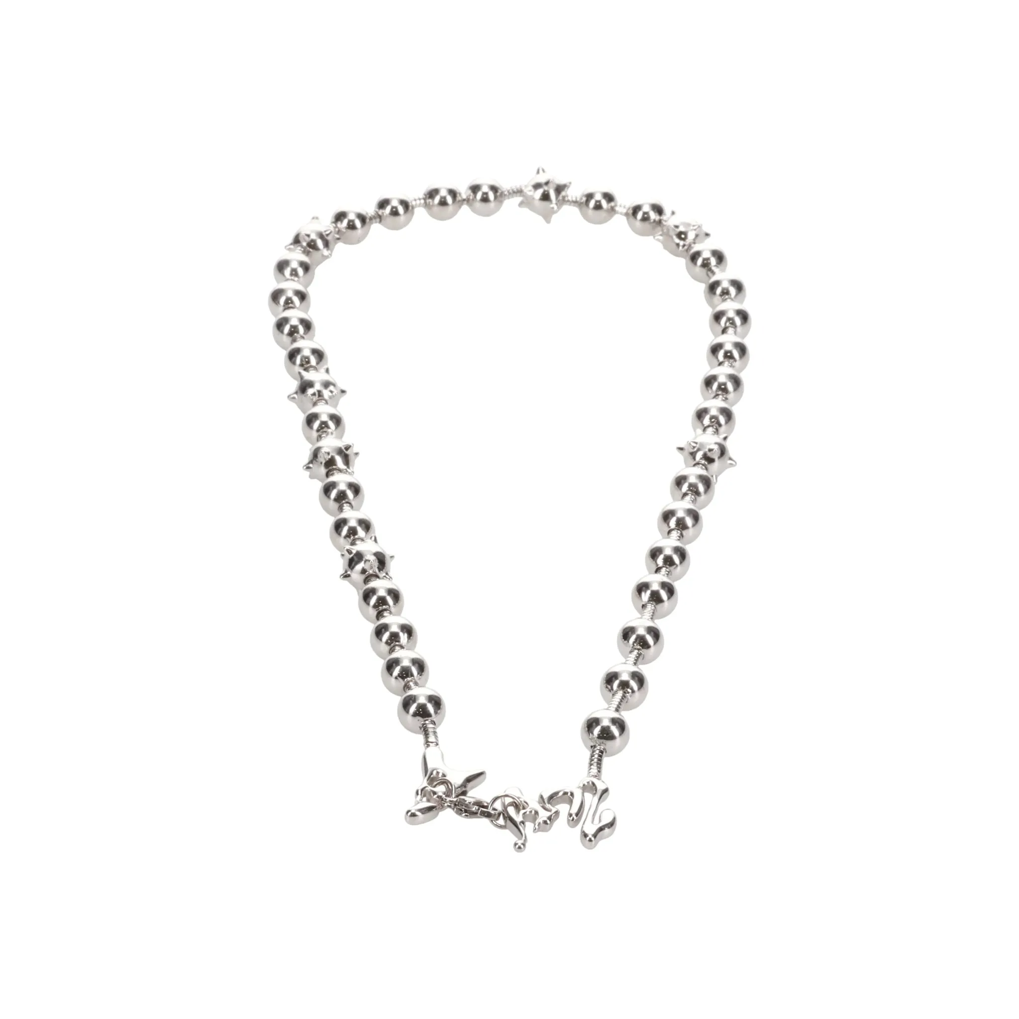 LUNACY CELESTIAL ORBS BALL AND CHAIN NECKLACE / STAINLESS STEEL