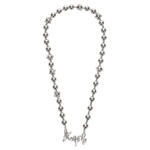 LUNACY CELESTIAL ORBS BALL AND CHAIN NECKLACE / STAINLESS STEEL