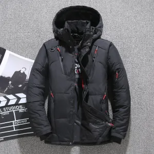 Mens White Duck Down Parka Winter Warm Jacket