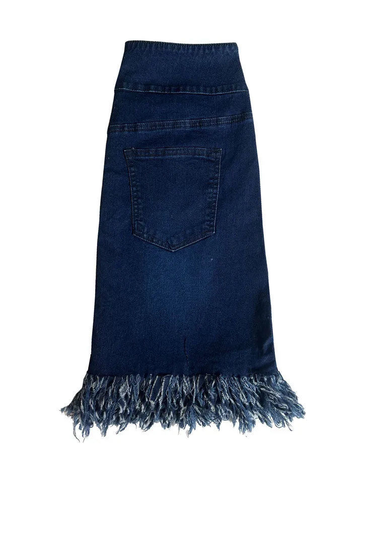 Pull On Fringe Skirt - Helen