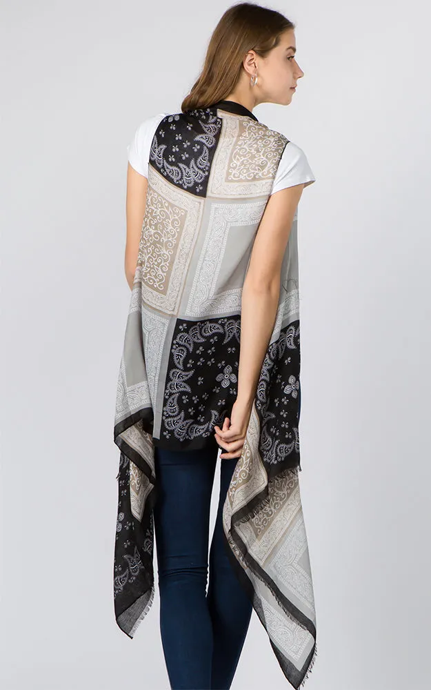 VP8242 Bandana Pattern Design Scarf Vest