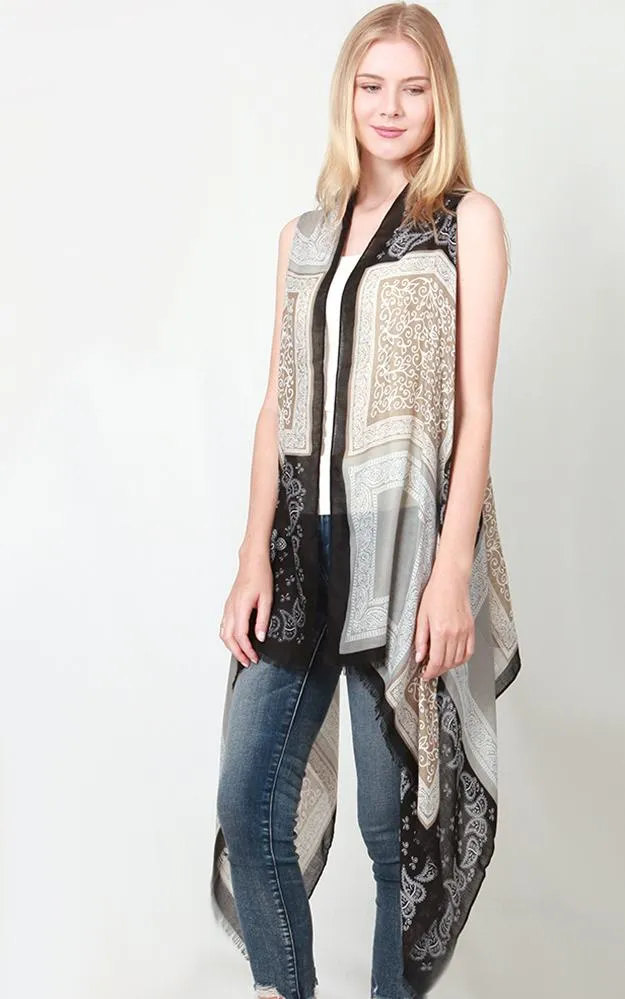 VP8242 Bandana Pattern Design Scarf Vest